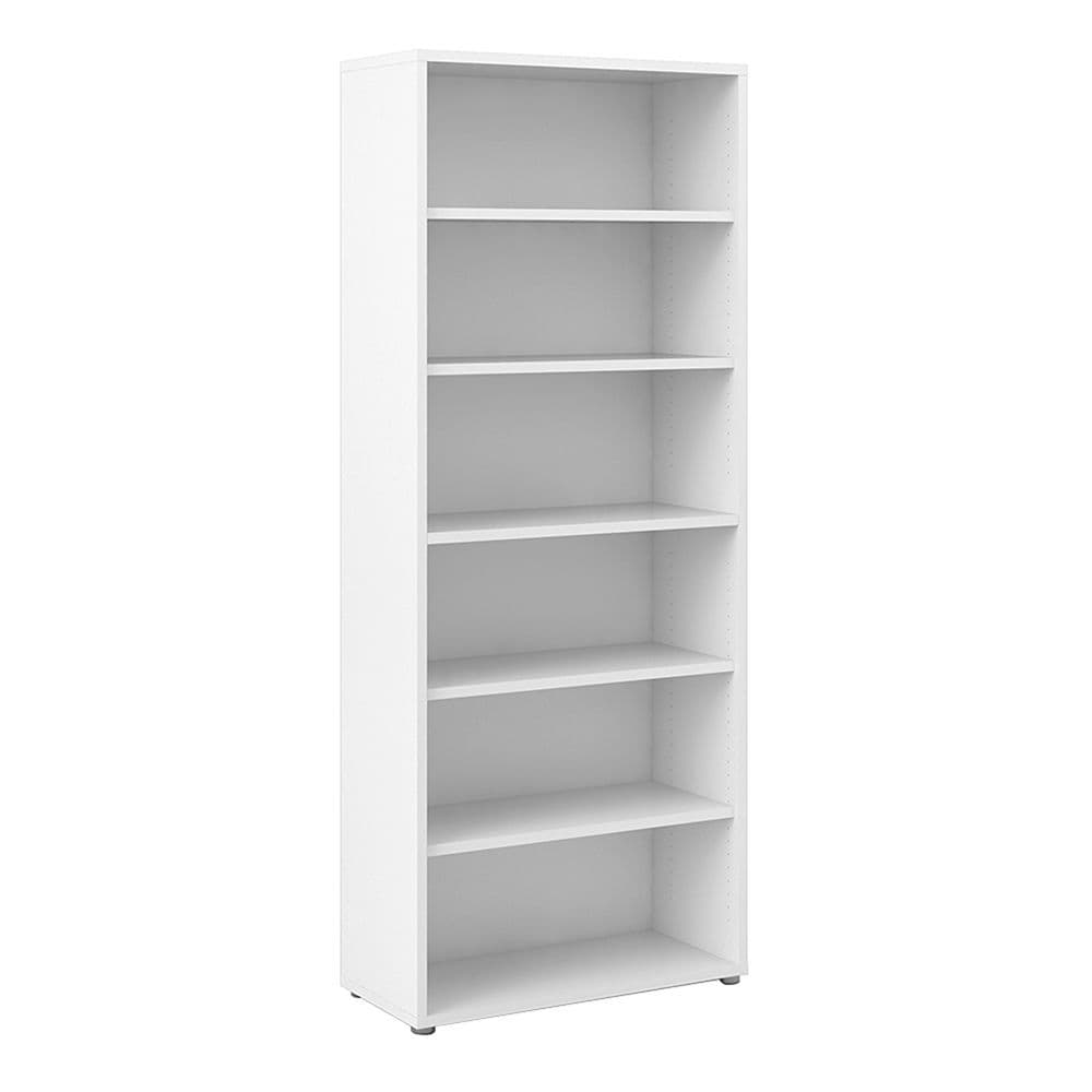Business Pro Bookcase 5 Shelves in White